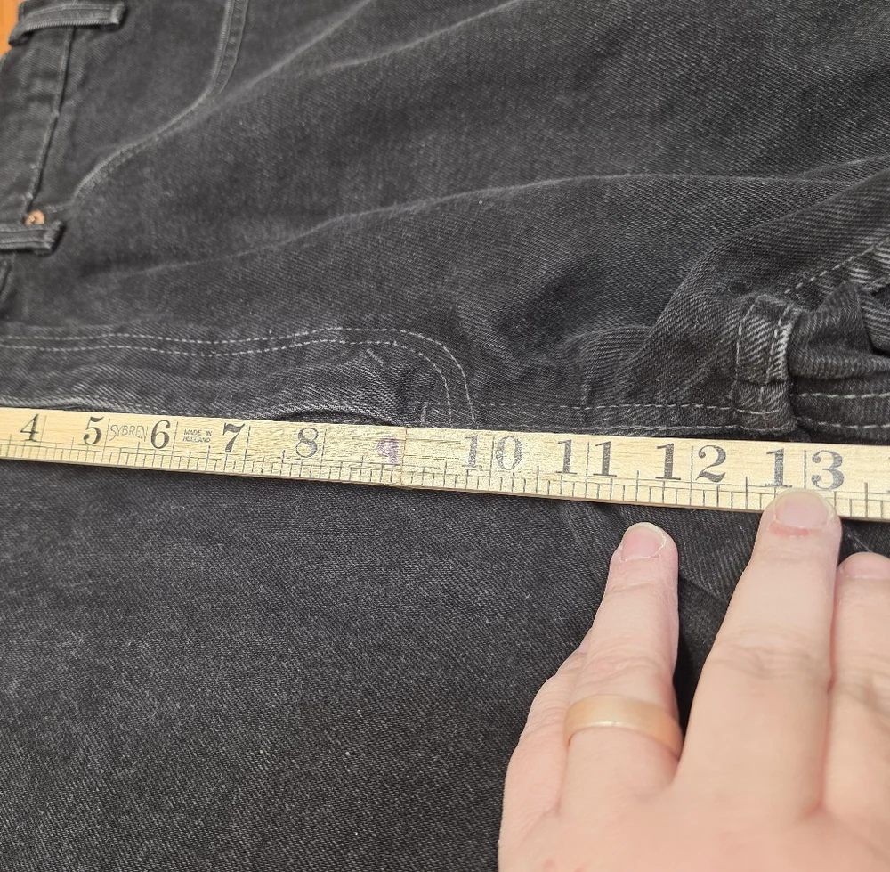 Levi’s 550 Relaxed Fit Mens Black Denim Jeans Size 38x32 100% Cotton